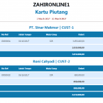 Contoh laporan Piutang per customer